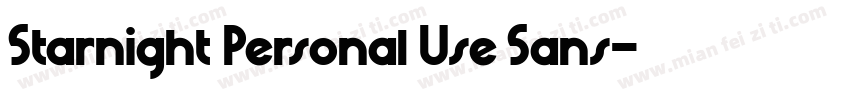 Starnight Personal Use Sans字体转换